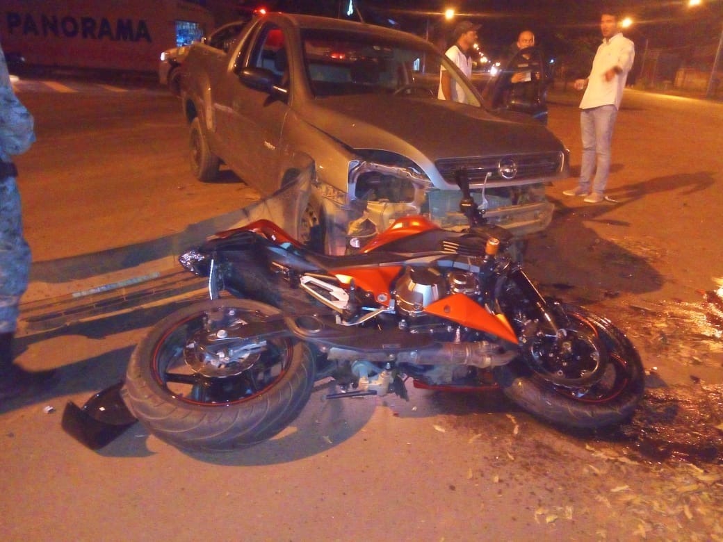 Mulher vítima de acidente no Jardim Alvorada teve ferimentos graves