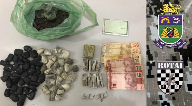 Menor é detido com bicicleta roubada e com crack e maconha em avenida