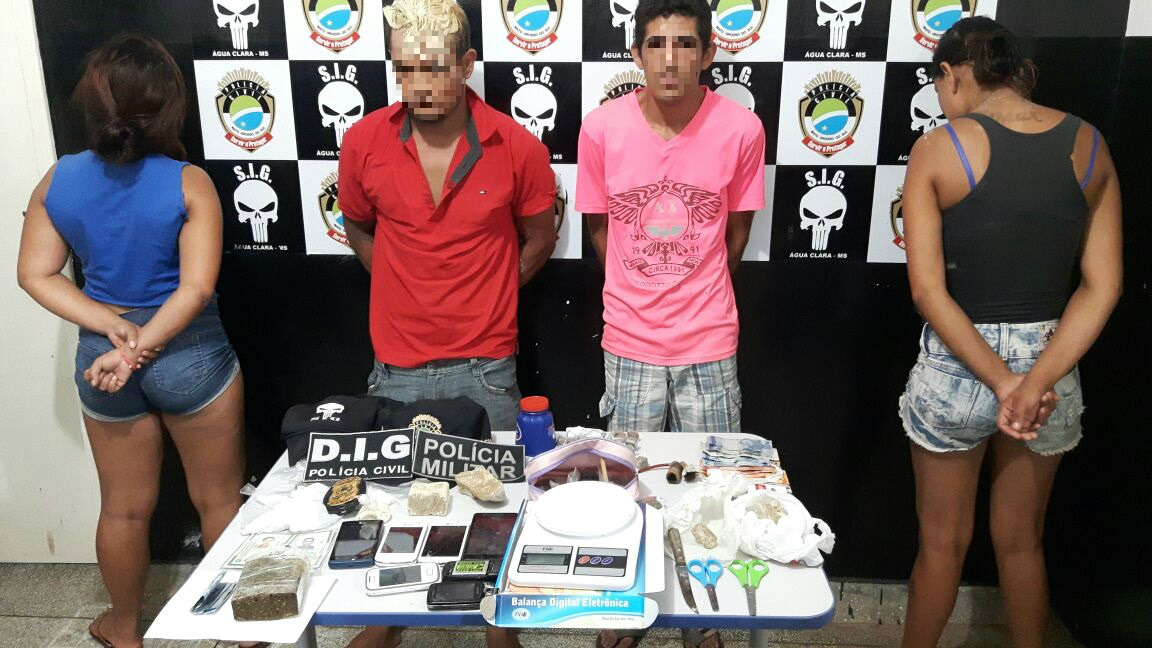 Polícias de Água Clara e Três Lagoas prendem 3 por tráfico e apreendem menor  