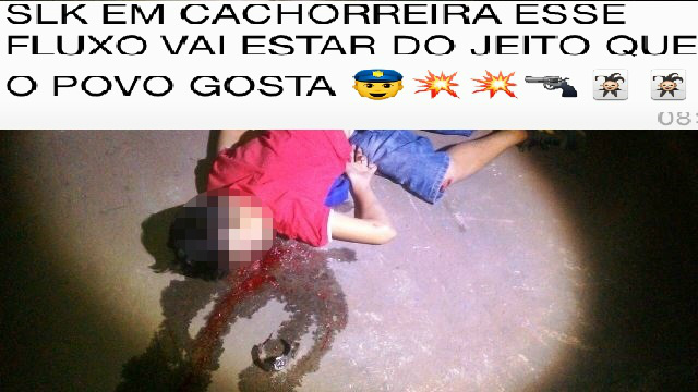 Coringas e revólveres com menção de atirar na polícia faziam parte de convite da festa regada com álcool e drogas 