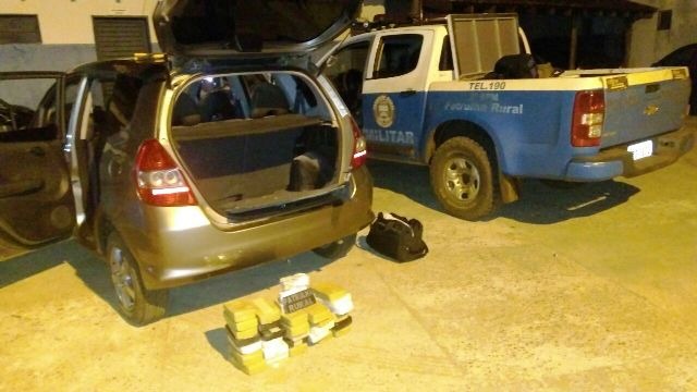 Patrulha Rural apreende cocaína avaliada em mais de R$ 2,4 milhões Patrulha Rural apreende cocaína avaliada em mais de R$ 2,4 milhões