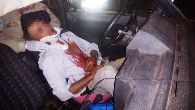 Motorista que saiu de Inocência fica preso às ferragens ao passar direto em rotatória 