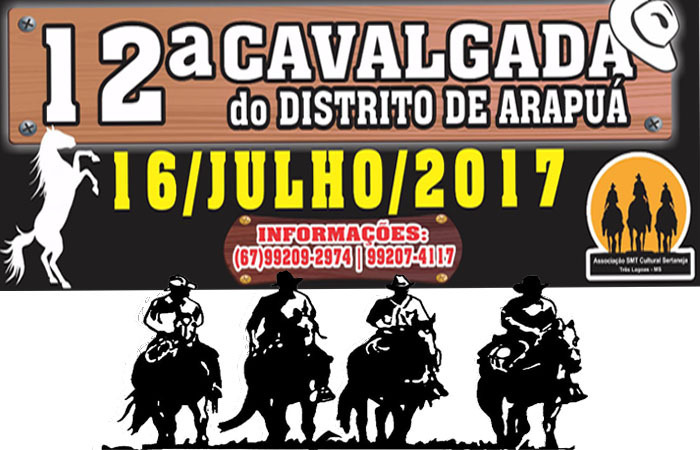 12ª  edição da Cavalgada de Arapuá acontece esse mês em Três Lagoas