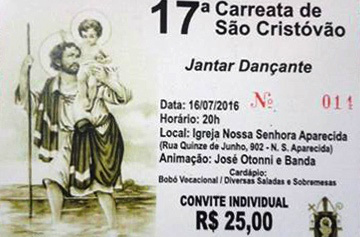 17ª Carreata de São Cristóvão acontece no próximo sábado em Três Lagoas 