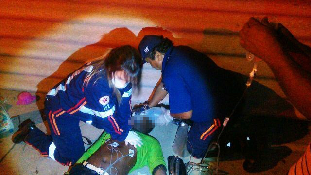 Ao desamarrar escada, “Calheiro” passa mal e é socorrido inconsciente ao hospital 