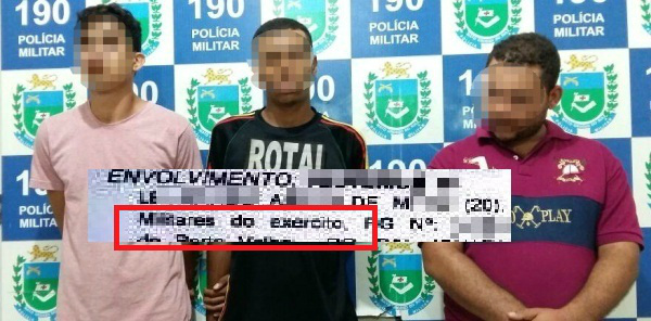 Exército envia nota e informa que jovem preso com drogas foi licenciado no dia 09 