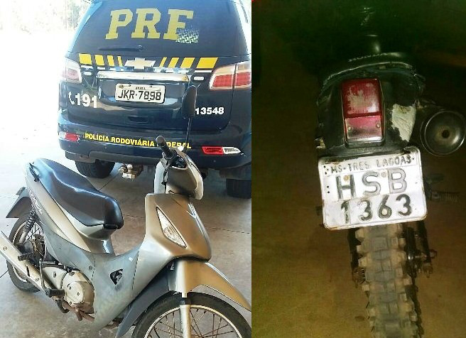 PRF apreende na BR-262 duas motocicletas com restrições de furto e adulteração PRF apreende na BR-262 duas motocicletas com restrições de furto e adulteração