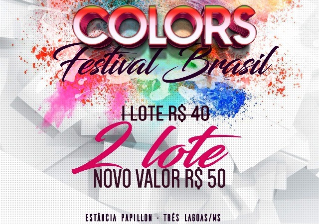 Pela 1º vez, Festival das Cores invade Três Lagoas 