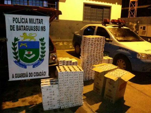 Cigarros contrabandeados são apreendido pela Polícia Militar 