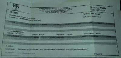 Hospital Auxiliadora pede R$ 7 mil para realizar cesária em paciente Hospital Auxiliadora pede R$ 7 mil para realizar cesária em paciente