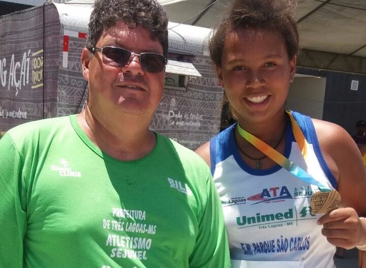 Atleta Três-Lagoense conquista medalha de bronze em competição nacional de atletismo