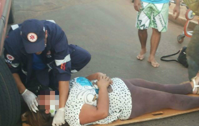 Ciclista na contra mão provoca acidente no bairro Jardim Maristela