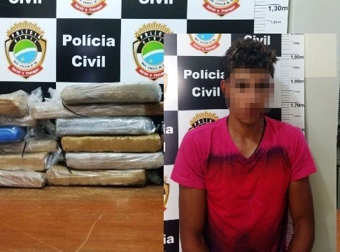 Jovem é preso em flagrante por tráfico de Drogas em Brasilândia Jovem é preso em flagrante por tráfico de Drogas em Brasilândia