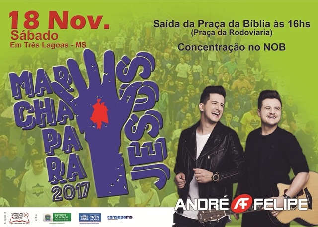 3ª Marcha para Jesus é realizada neste sábado em Três Lagoas