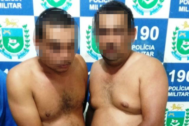 Comerciante em S-10 é flagrado com amigo furtando blocos no Jd. Novo Aeroporto 