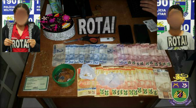 Casal acusado de traficar drogas na Vila Piloto é preso pela ROTAI 