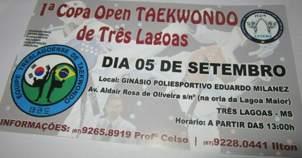 Três Lagoas sedia neste sábado a 1ª Copa Open Taekwondo Três Lagoas sedia neste sábado a 1ª Copa Open Taekwondo