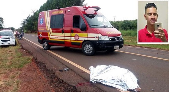 Jovem que pilotava moto com placa de Três Lagoas morre após colidir em caminhonete