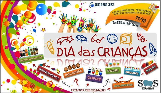 Grupo “SOS Três Lagoas” precisa de doações para evento do Dia das Crianças 