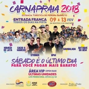 Carnapraia também é sucesso de público neste ano de 2018 Carnapraia também é sucesso de público neste ano de 2018