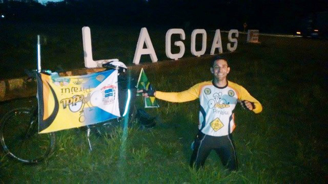 Ciclista que saiu de Pirajuí chegou em Três Lagoas no dia 17