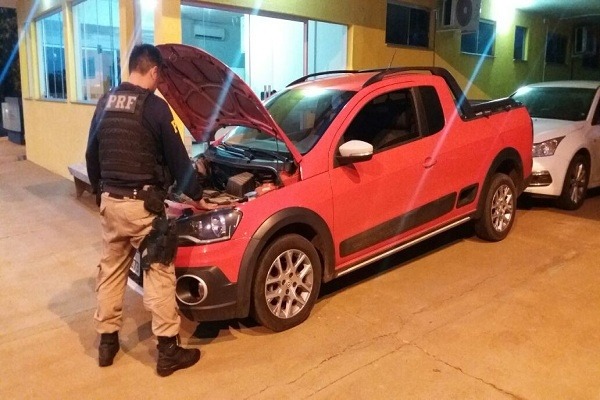 Saveiro roubada em Cuiabá/MT é recuperada pela PRF em Água Clara