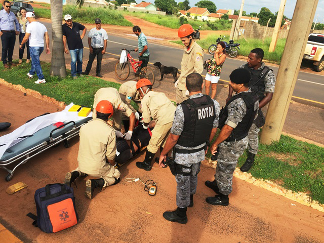 Acidente na BR-262 deixa piloto de Shineray ferido 