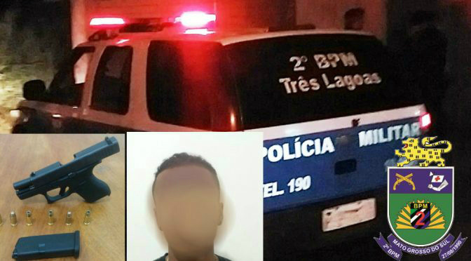 Pistola Glock 380 é apreendida com jovem em lanchonete