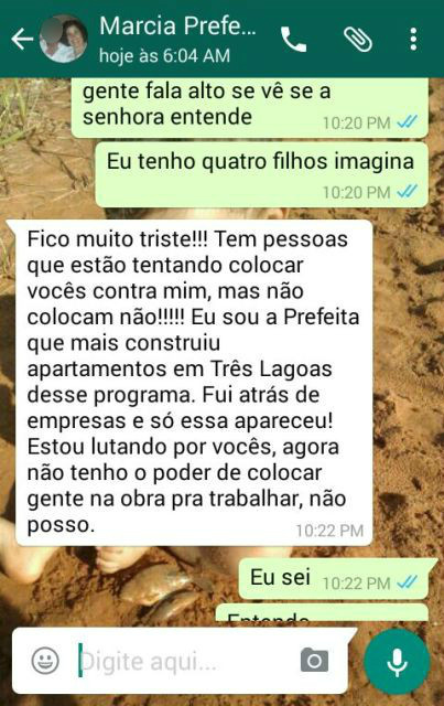 Márcia Moura disse que fica triste pelas pessoas não acreditarem em suas promessas Márcia Moura disse que fica triste pelas pessoas não acreditarem em suas promessas