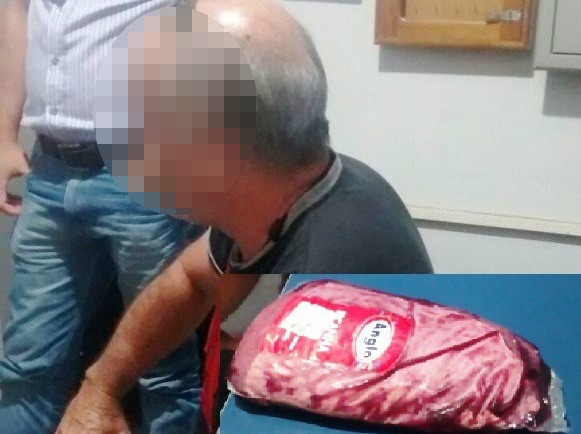 Idoso que furtava picanha em supermercado é detido pela PM Idoso que furtava picanha em supermercado é detido pela PM