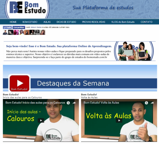 Site do Bom Estudo é mais uma ferramenta de apoio aos estudantes