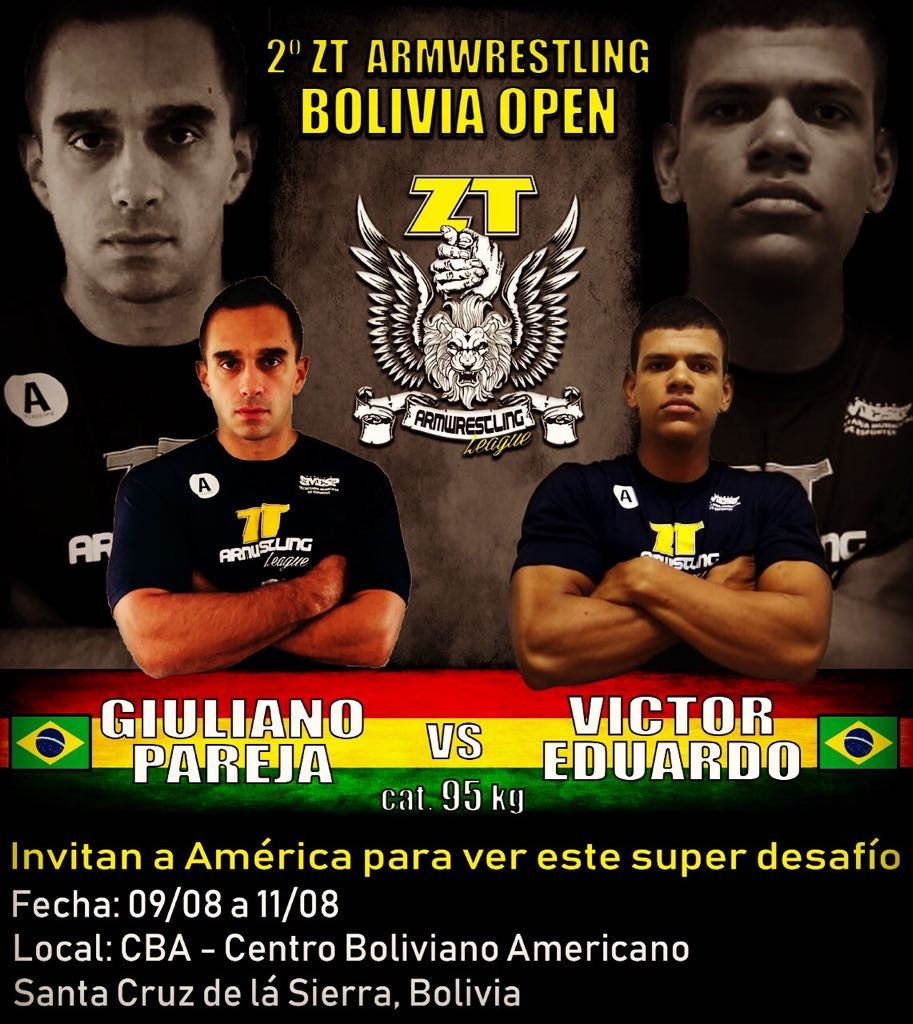 Atleta de Três Lagoas luta na Bolívia pelo cinturão ZT Arm Werstling