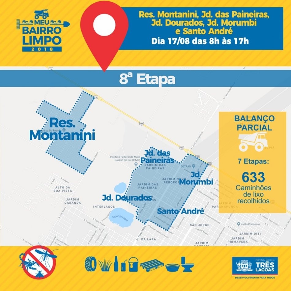 Campanha segue para 8ª etapa e mais de 660 caminhões de lixo recolhidos Campanha segue para 8ª etapa e mais de 660 caminhões de lixo recolhidos