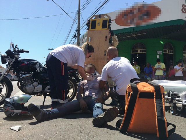 Acidente no Centro deixa uma pessoa ferida nesta segunda-feira 