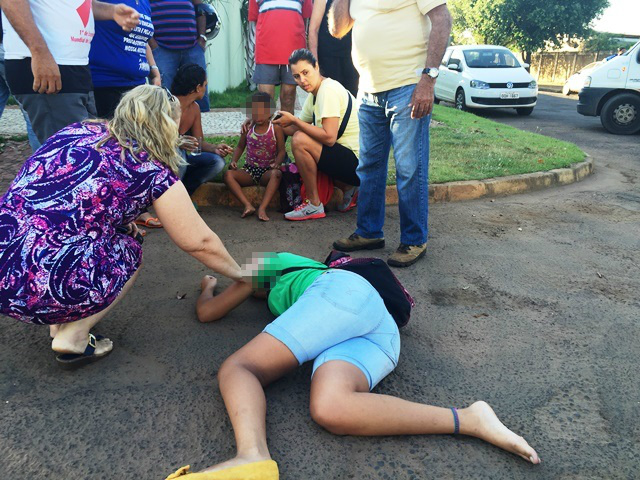 Criança de 4 anos fica ferida em acidente no bairro Santos Dumont Criança de 4 anos fica ferida em acidente no bairro Santos Dumont