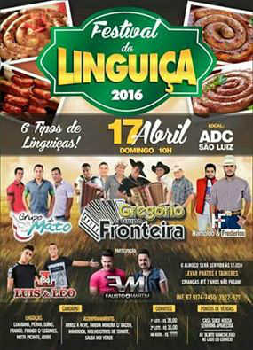 Festa da Linguiça acontece neste domingo em Três Lagoas 