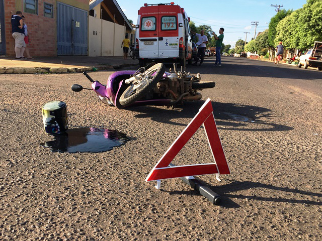 Motociclista fica ferido em acidente no bairro Lapa em Três Lagoas Motociclista fica ferido em acidente no bairro Lapa em Três Lagoas