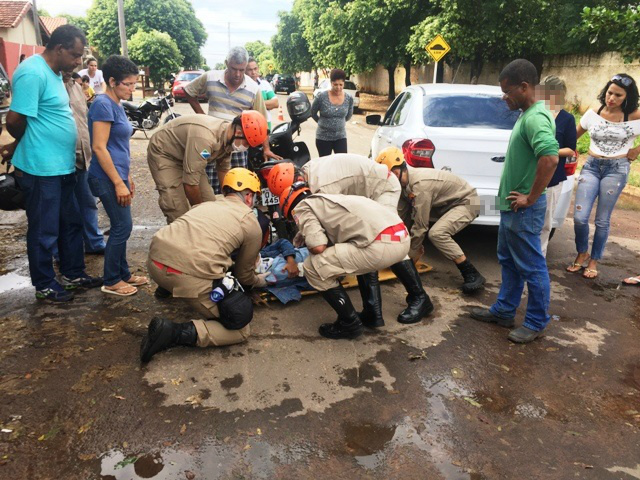 Grave acidente no bairro Vila Nova mobiliza equipes do Corpo de Bombeiros 