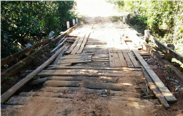 Sem manutenção, pontes na área rural de Três Lagoas estão “caindo”