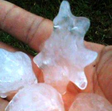 Chuva de granizo atingiu a zona rural de Três Lagoas nesta quarta-feira 