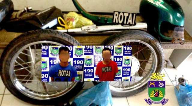 Duas pessoas são presas; polícia descobre ponto onde moto furtada foi desmanchada Duas pessoas são presas; polícia descobre ponto onde moto furtada foi desmanchada
