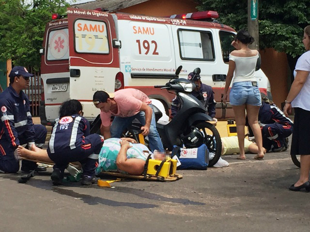 Gestante fica ferida em acidente no bairro Santo André Gestante fica ferida em acidente no bairro Santo André